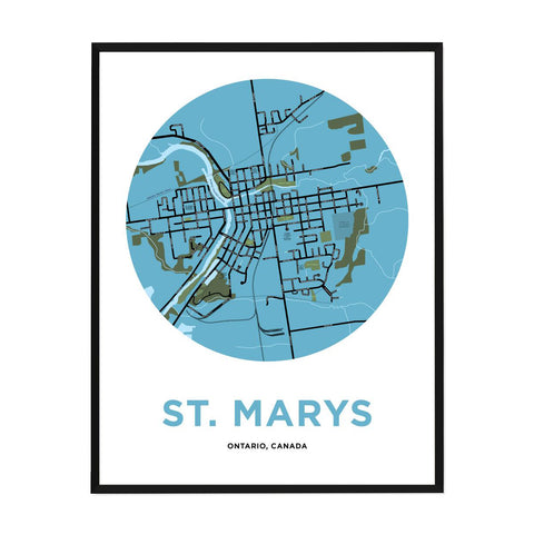 St. Marys Map Print