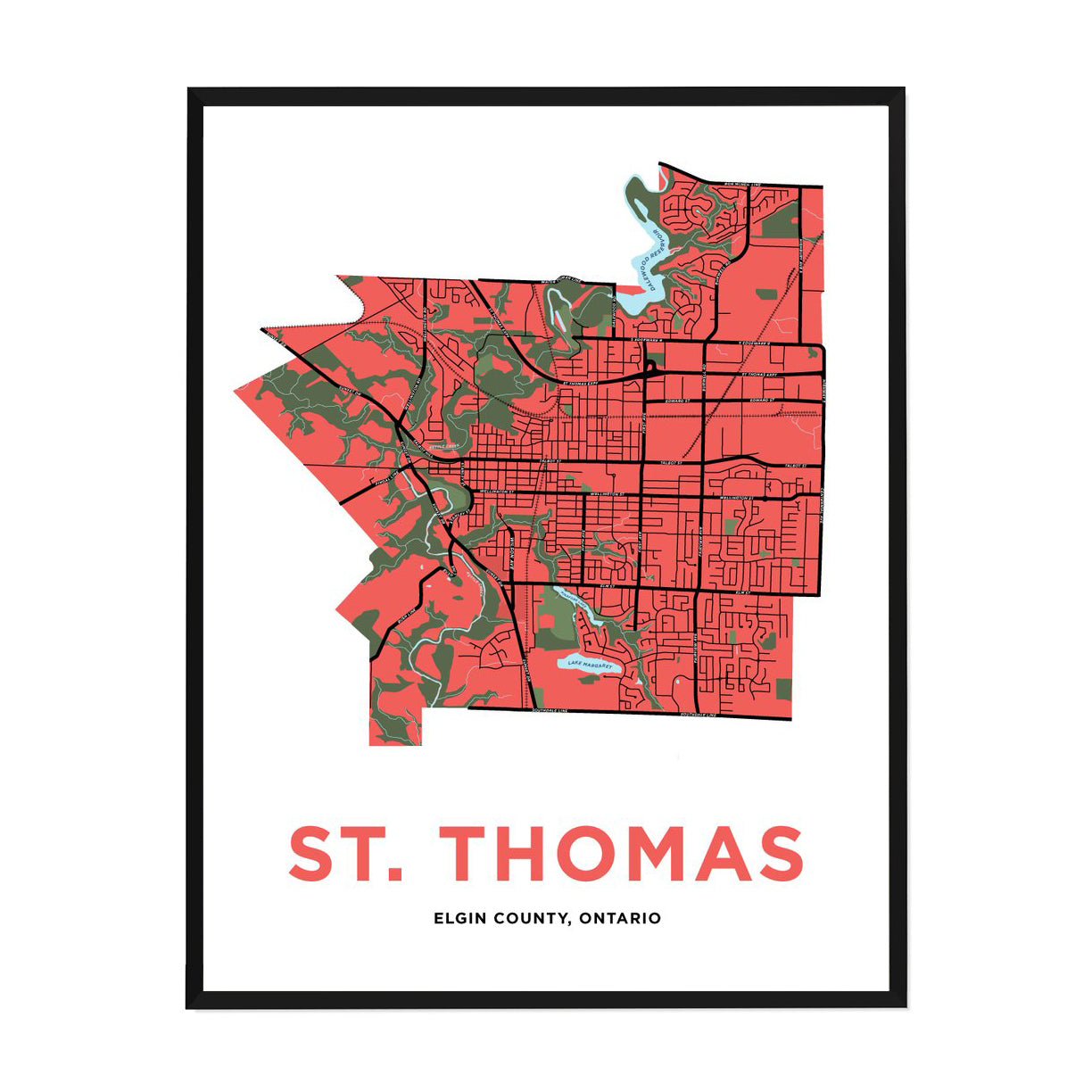 St. Thomas Map Print