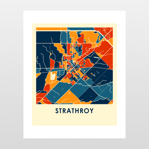 Strathroy Map Print