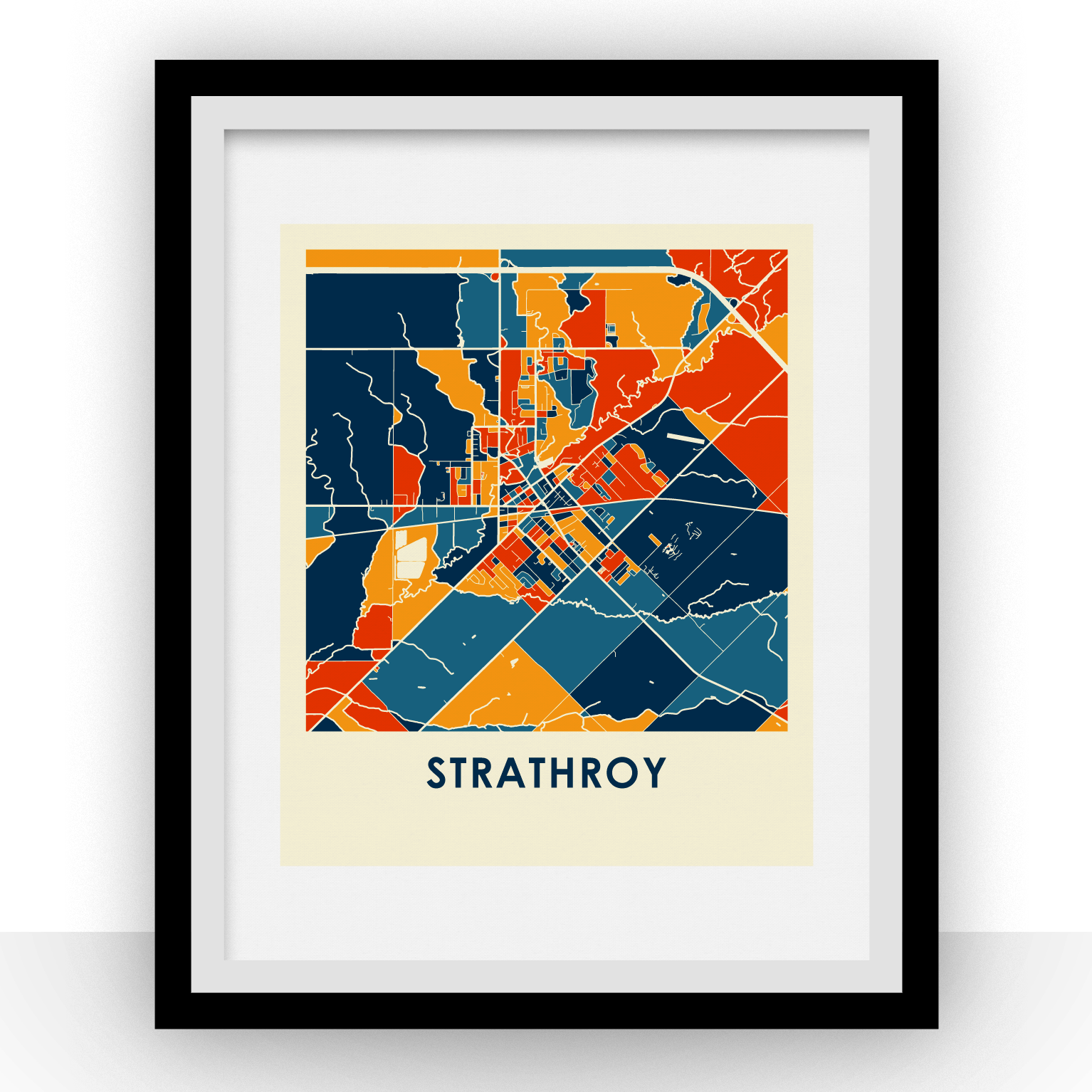 Strathroy Map Print