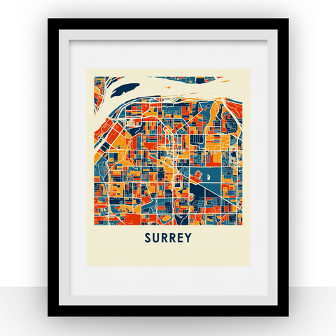 Surrey Map Print