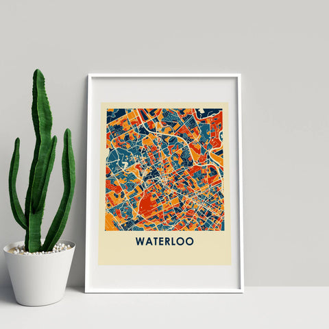 Waterloo Map Print