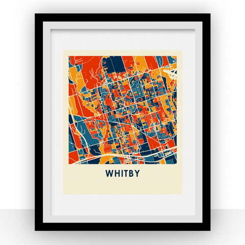Whitby Map Print