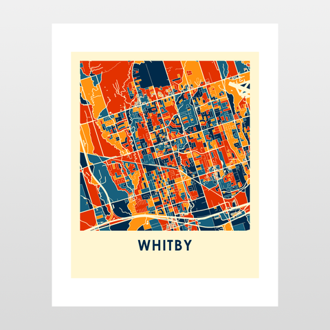 Whitby Map Print