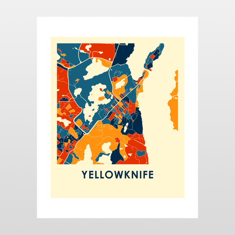 Yellowknife Map Print