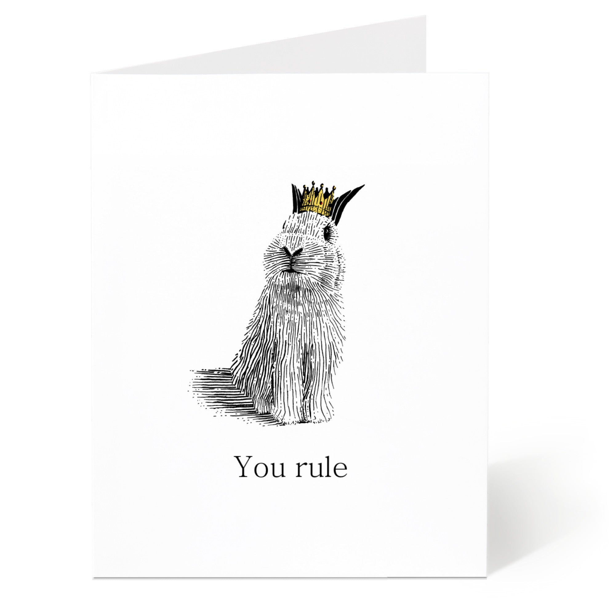 You Rule Bunny Card