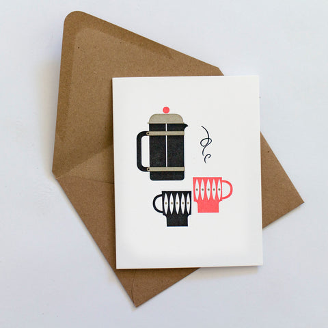 French Press For Two Card