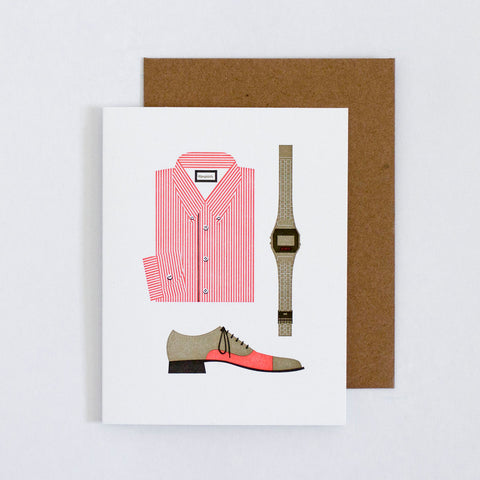 Oxford Shirt, Wingtips, Casio Card