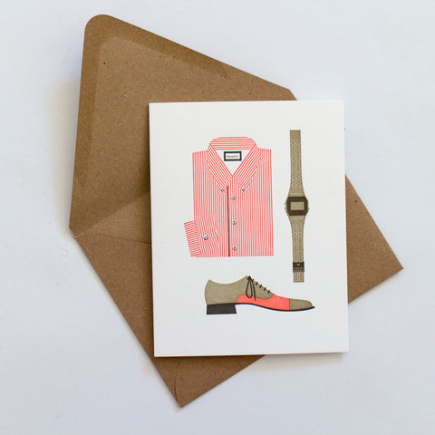 Oxford Shirt, Wingtips, Casio Card