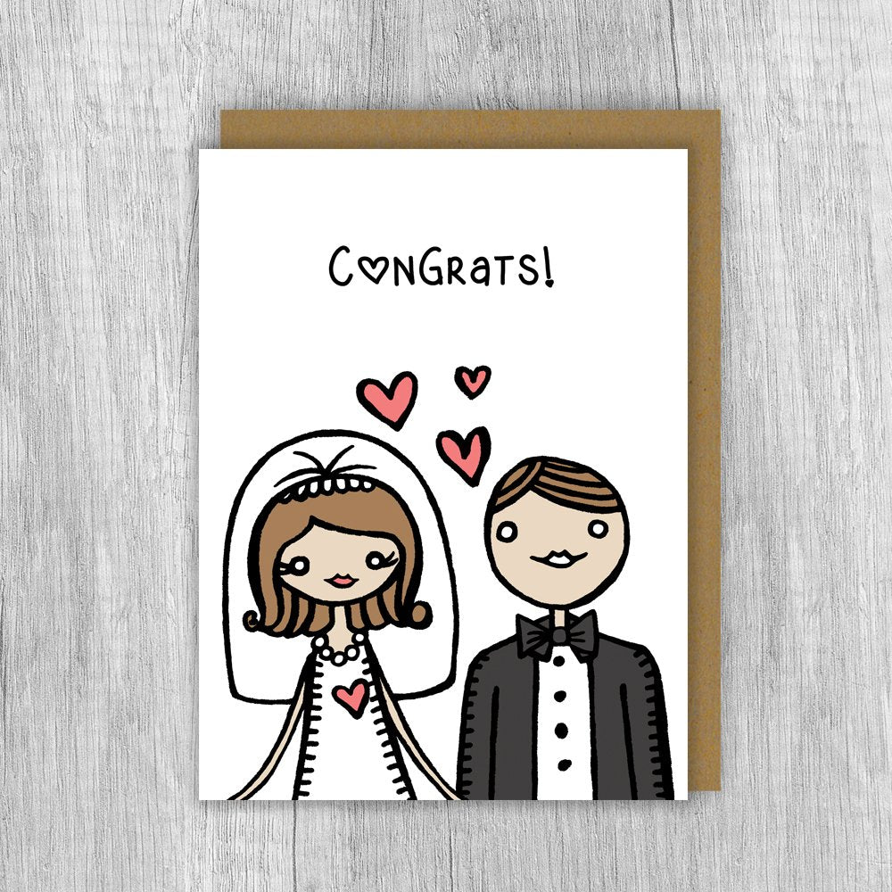 Congrats Bride & Groom Card