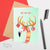 Flamingo Reindeer Card