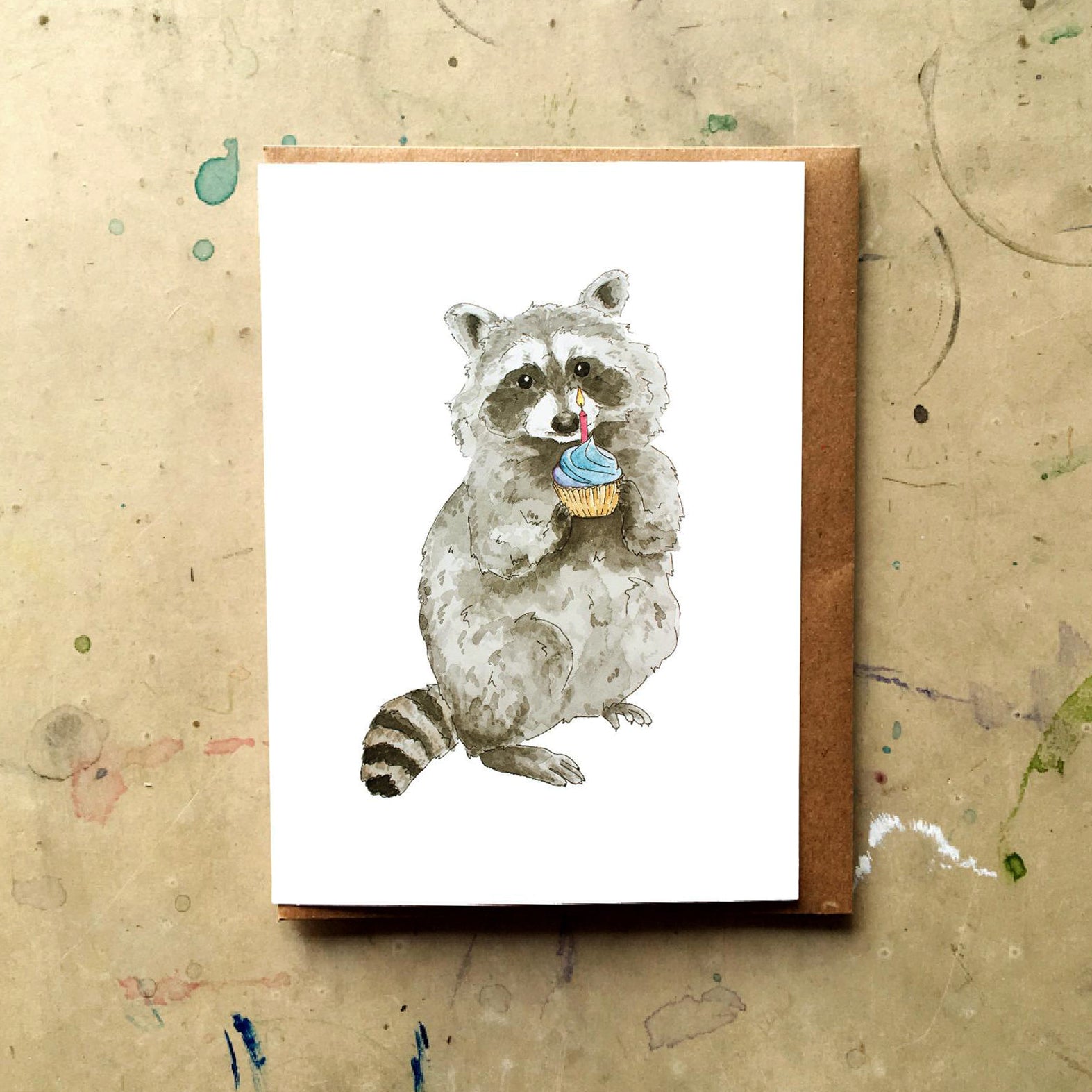 Birthday Raccoon Card