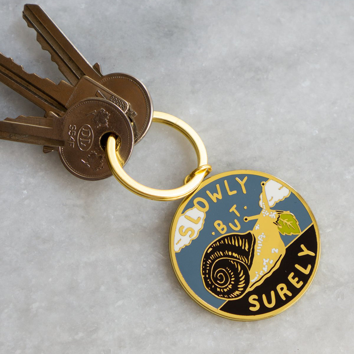 Slowly But Surely (Snail) Keychain